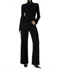 Palmer Turtleneck Top In Black