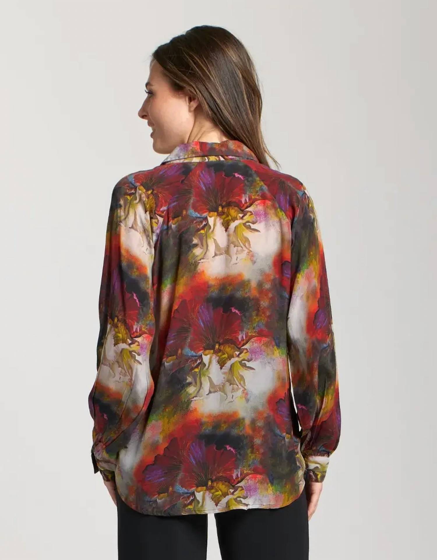 Pullover Long Sleeve Blouse In Red