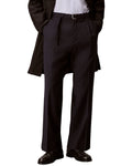 Calvin Klein Straight Wool-Blend Pinstripe Belted Trouser