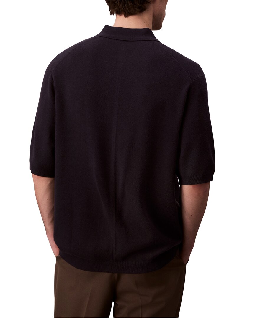 Calvin Klein Snowy Tech Knit Polo Sweater
