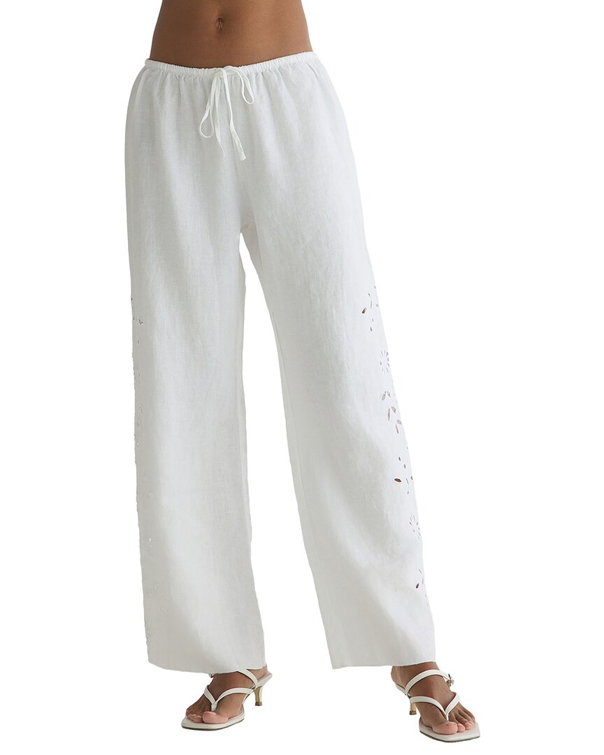 Bella Dahl Side Embroidery Linen Beach Pant