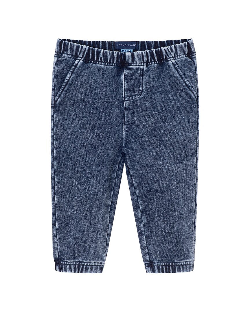 Andy & Evan Suspender Shirtzie & Terry Pant Set