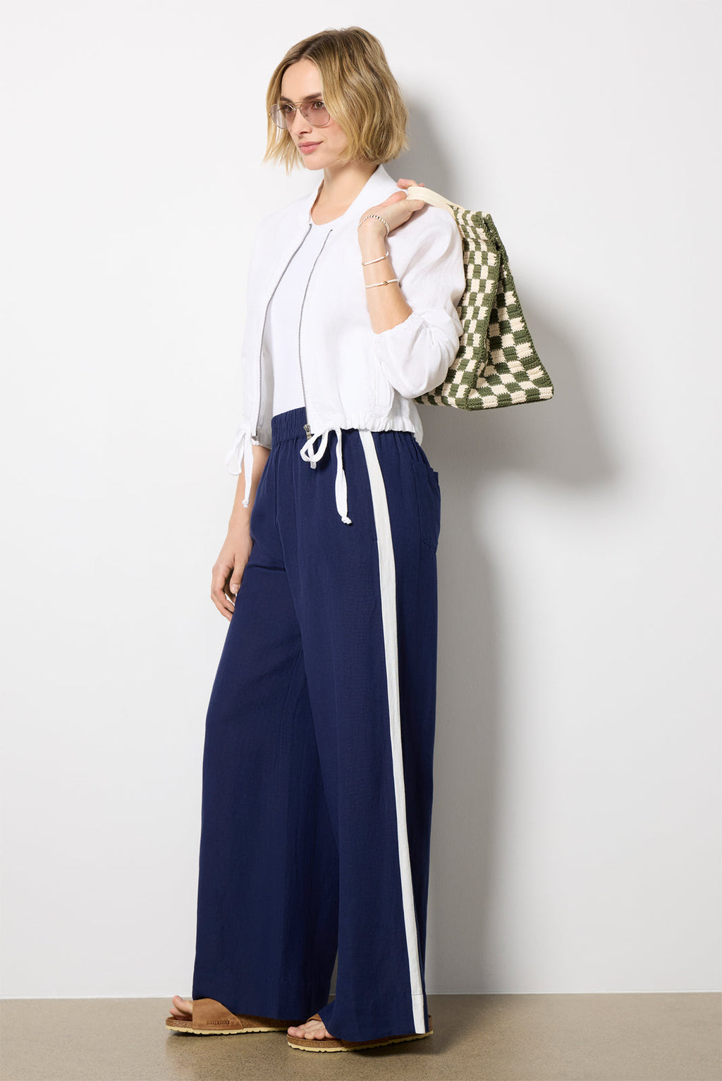 Women's Noa Relaxed Linen Bomber Jacket