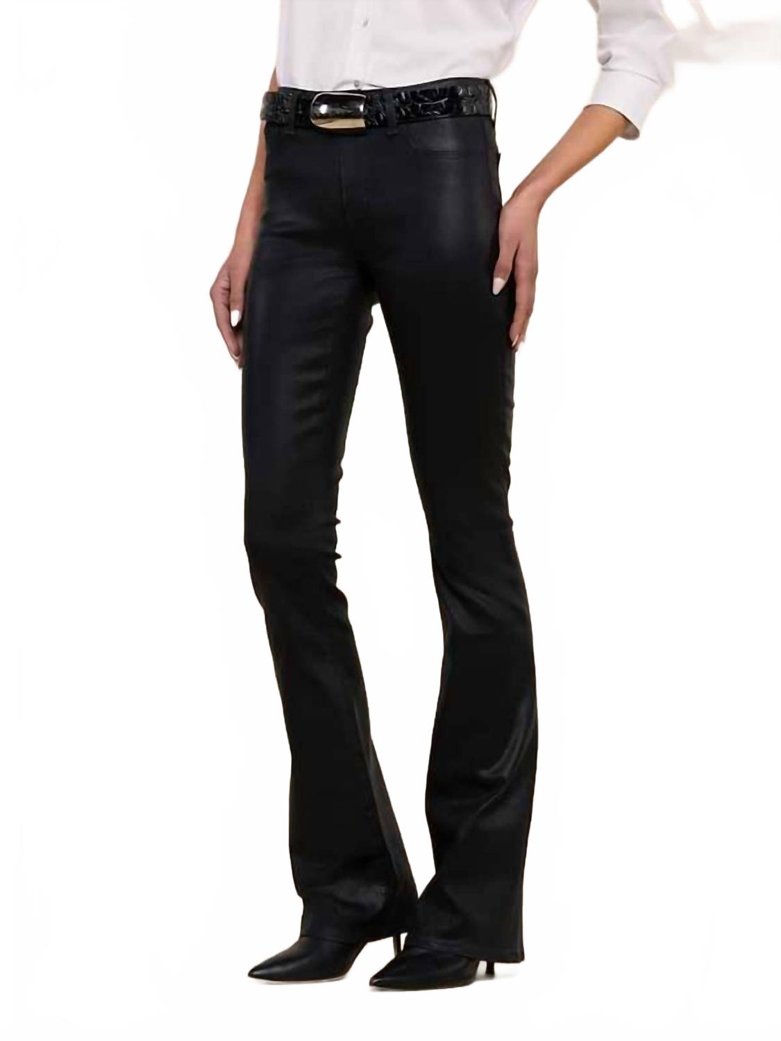 Selma Sleek Baby Bootcut Jean In Noir Coated