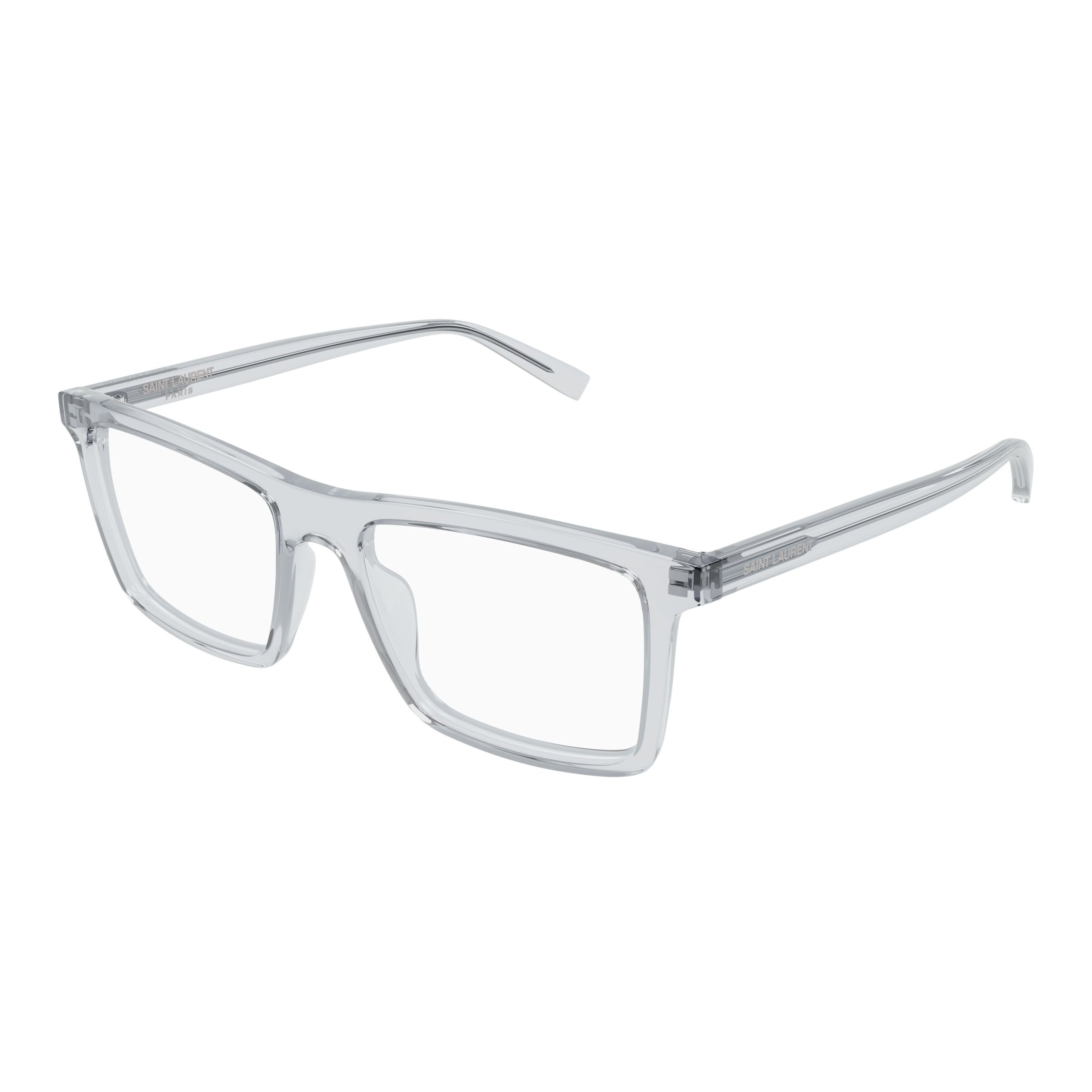 Rectangular Silver Eyeglasses In Recycled Acetate