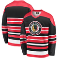 Men's Chicago Blackhawks Red/Black Premier Breakaway Heritage Blank jersey