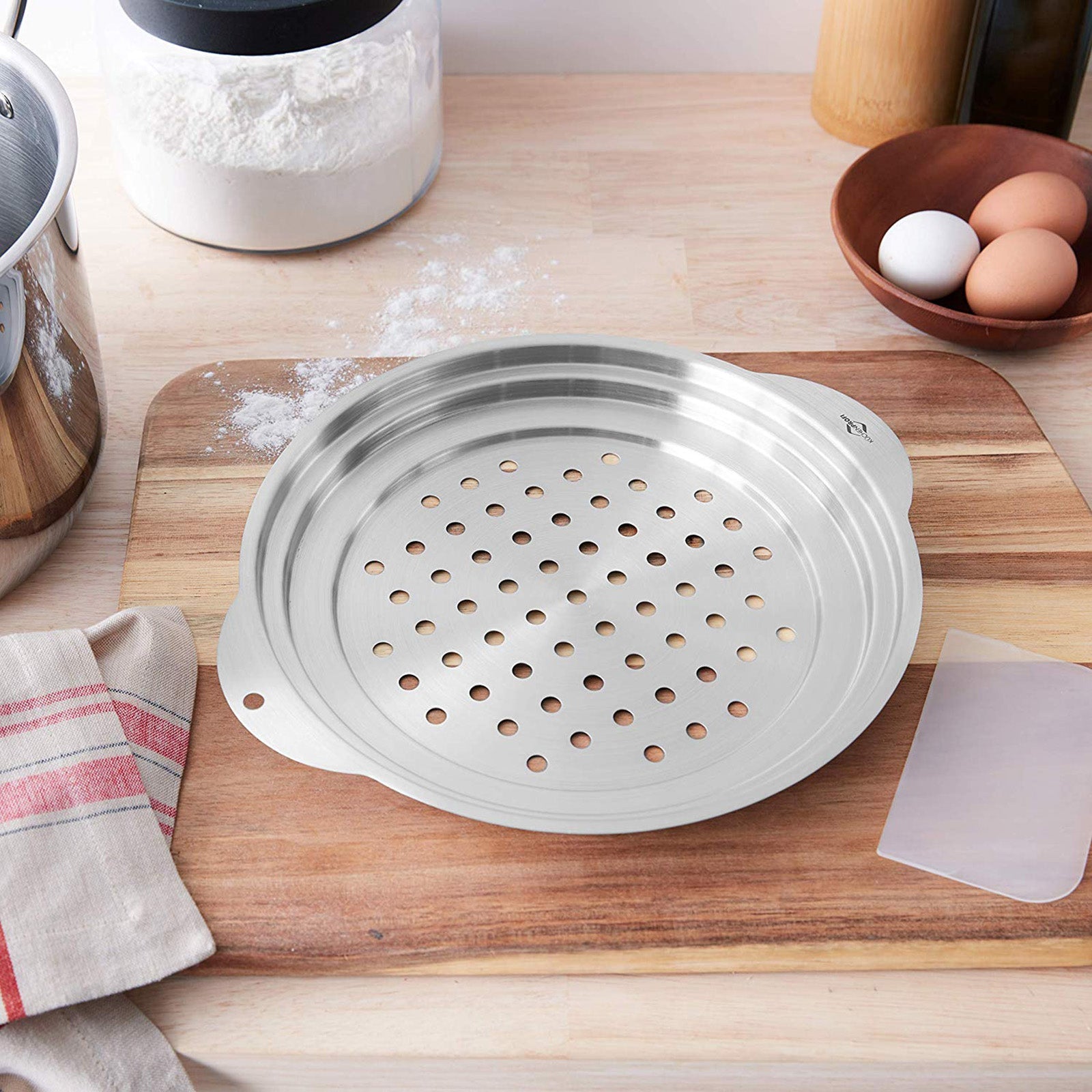 Küchenprofi Spaetzle Lid and Scraper, Stainless-Steel, 12-Inch