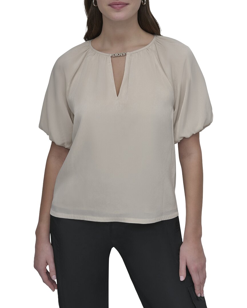 DKNY Puff Sleeve Top