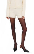 Throw On Shorts In Snow Cable Knit