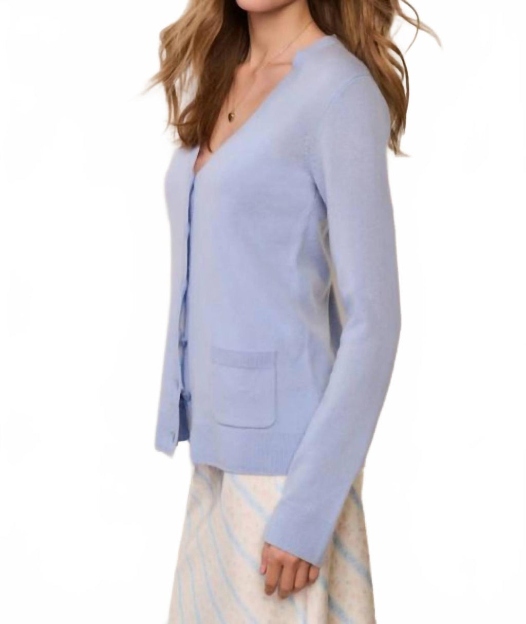Amarosa V-Neck Cardigan In Ocean Wave