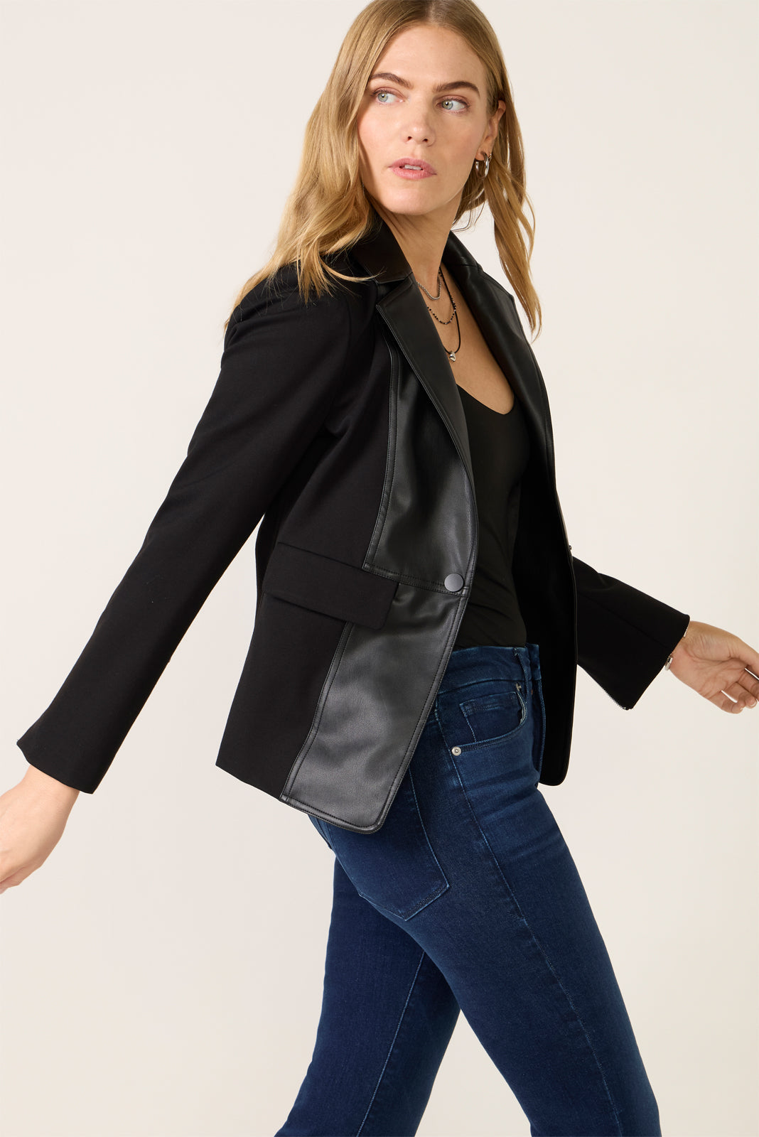 Women's Kaiya Mixed Media Blazer