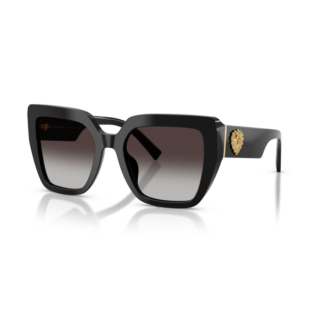 Oversized Square Frame Sunglasses With Heart Accents