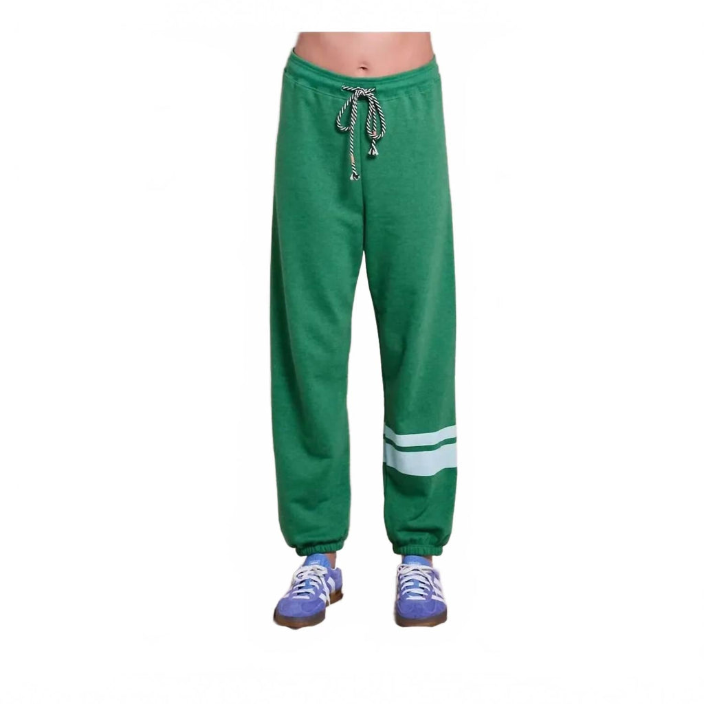 Garden Stripe Sweatpants In Green