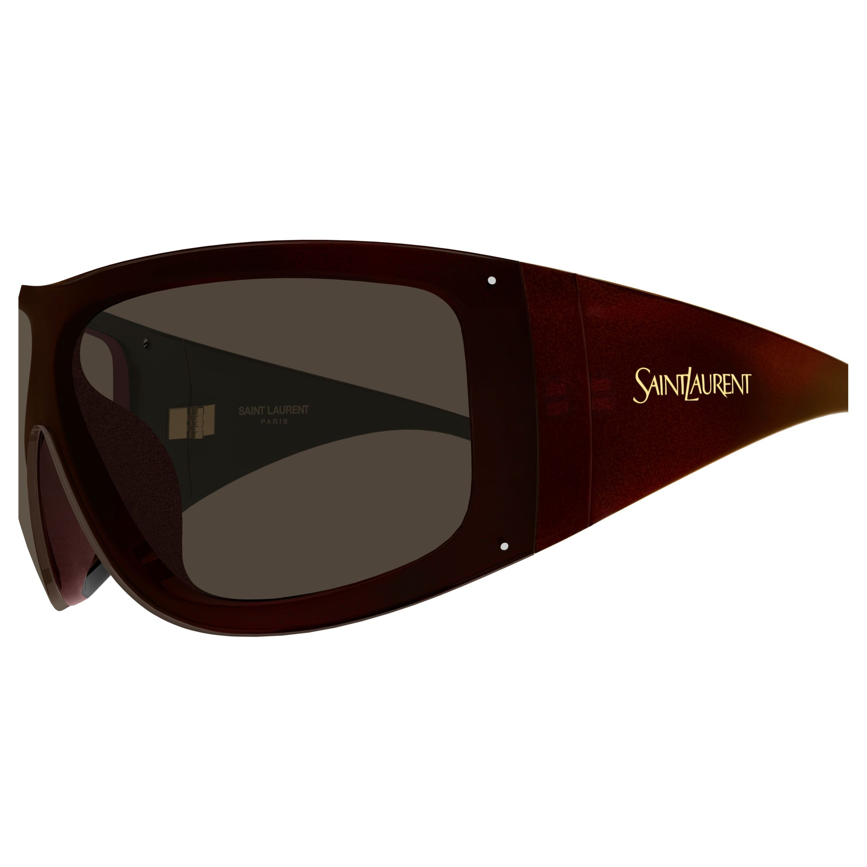 Oversized Shield Sunglasses With Glossy Frame