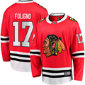 Men's Chicago Blackhawks Nick Foligno #17 Red Home Breakaway jersey