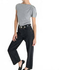 Rosie Knot Top In Heather Grey