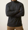 Men's Rebar Gridwork Zip Baselayer Shirt In Black