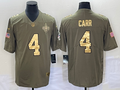 Men's New Orleans Saints Derek Carr #4 Brown Player Jersey1