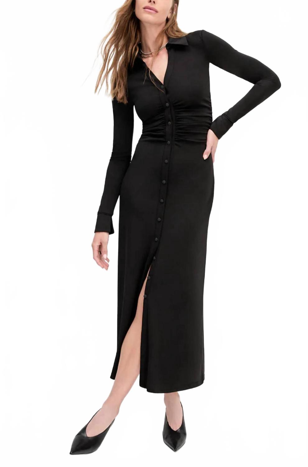 Naomi Long Sleeve Dress In Black