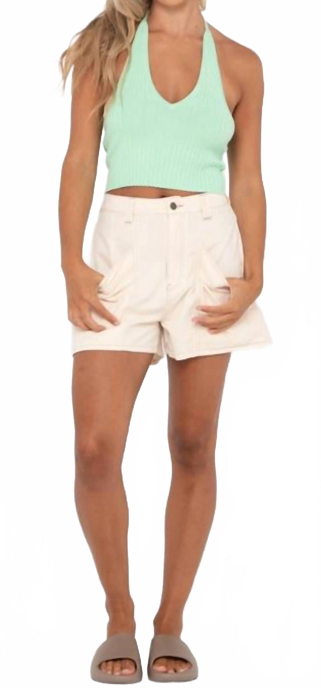 New Look Cargo Short In Oatmeal