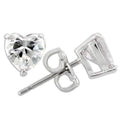 Rhodium 925 Sterling Silver Earrings with AAA Grade CZ in Clear