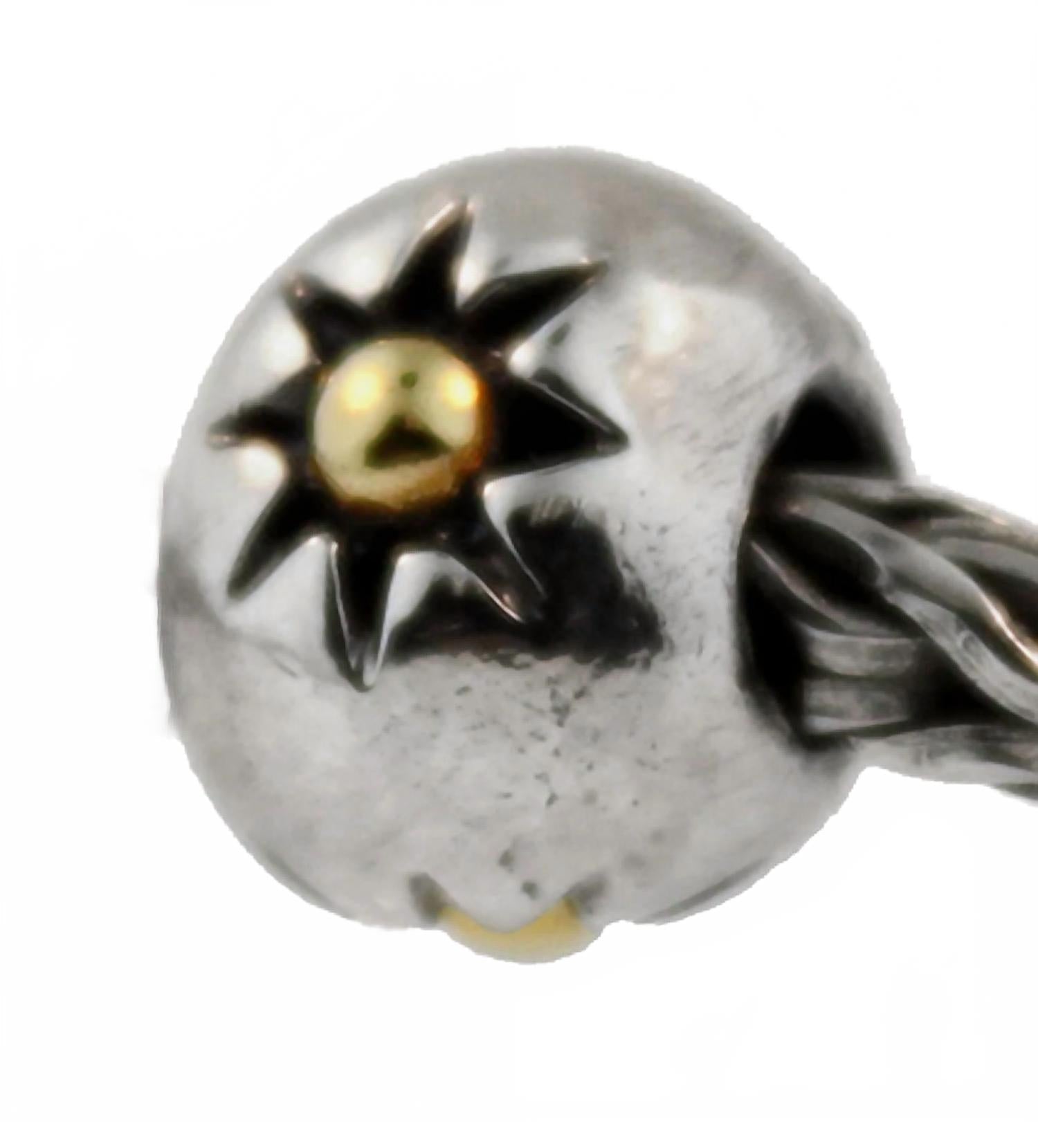 Women's Three Stars Bead Charm In Silver