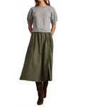 Shayna Midi Dress In Heather Grey/army