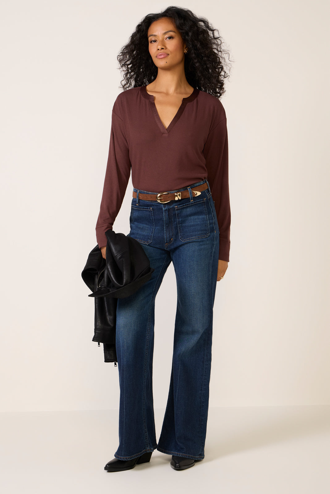Women's Bex Split Neck Top
