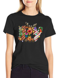 Festive Reindeer JOY Christmas Graphic Tee