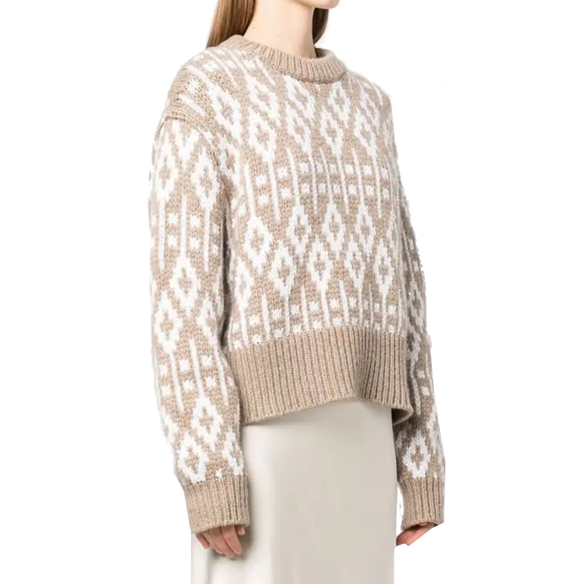 Brunello Cucinelli Jacquard Cashmere Sweater Women