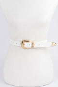Metal Faux Leather Belt