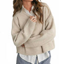 Tie-Back Sweater In Beige
