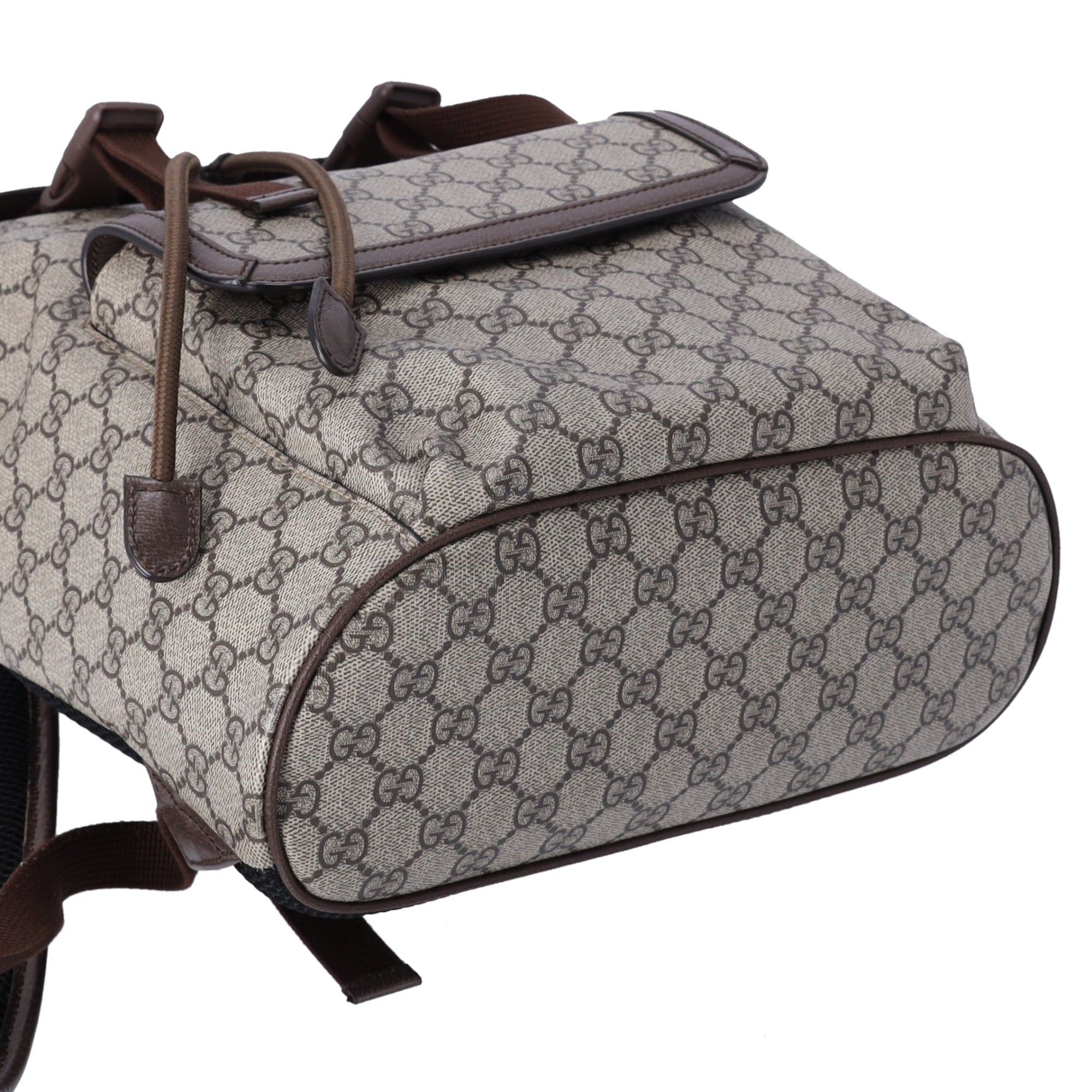 GUCCI Ophidia GG Supreme Backpack 792114 Light Brown PVC Leather