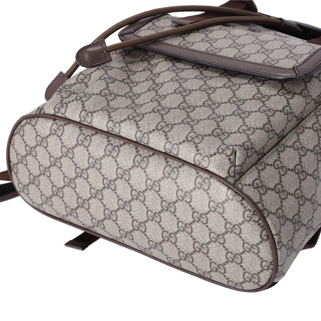 GUCCI Ophidia GG Supreme Backpack 792114 Light Brown PVC Leather