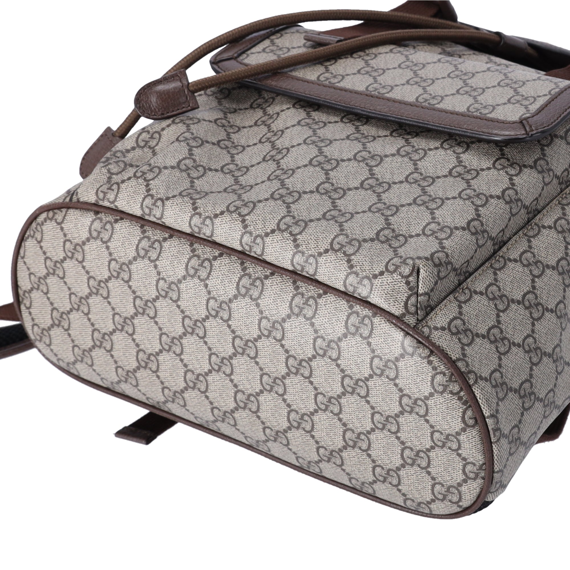 GUCCI Ophidia GG Supreme Backpack 792114 Light Brown PVC Leather