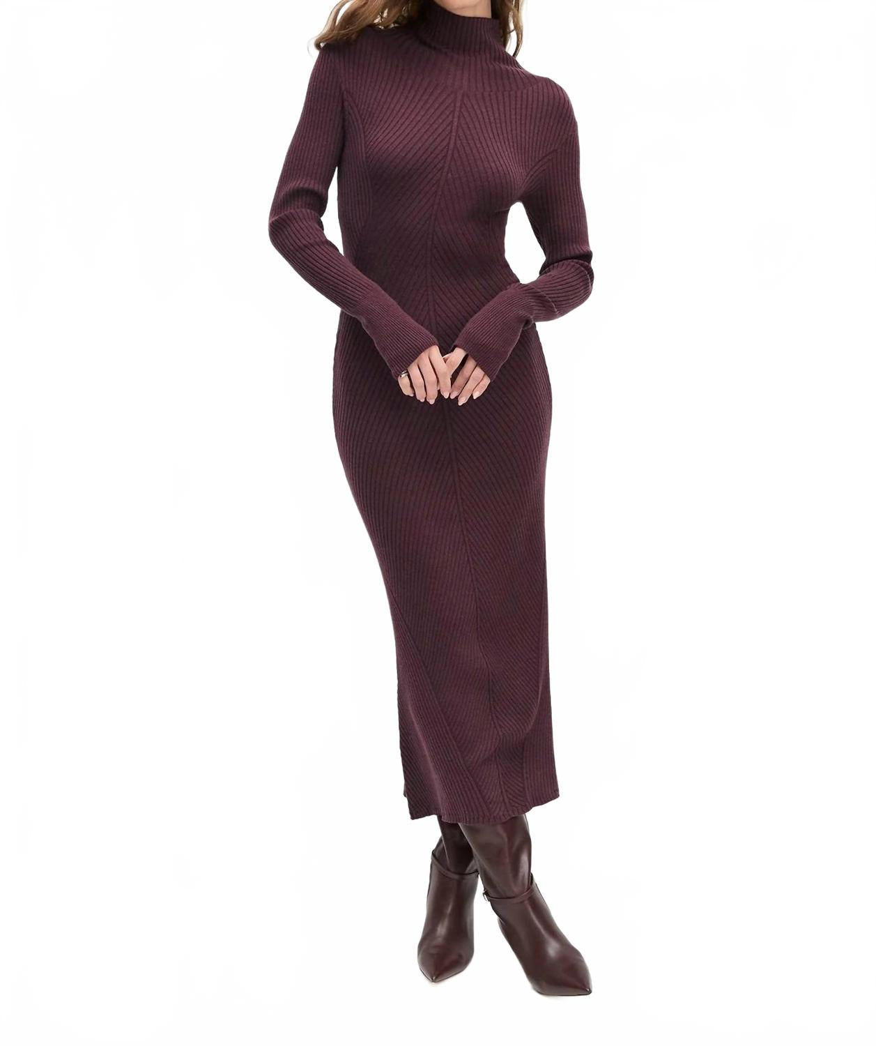Be Your Girl Dress In Burgundy Dahlia