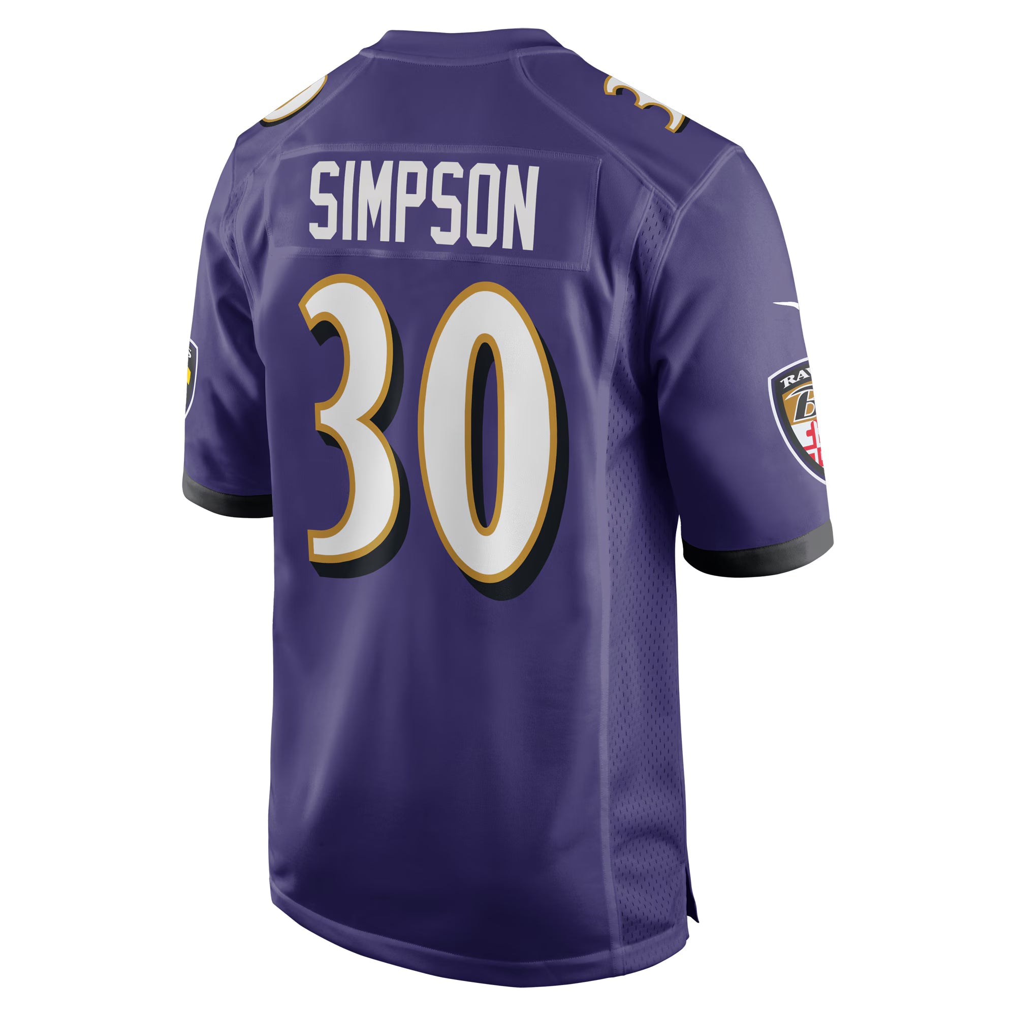 Baltimore Ravens Trenton Simpson Purple Game Jersey