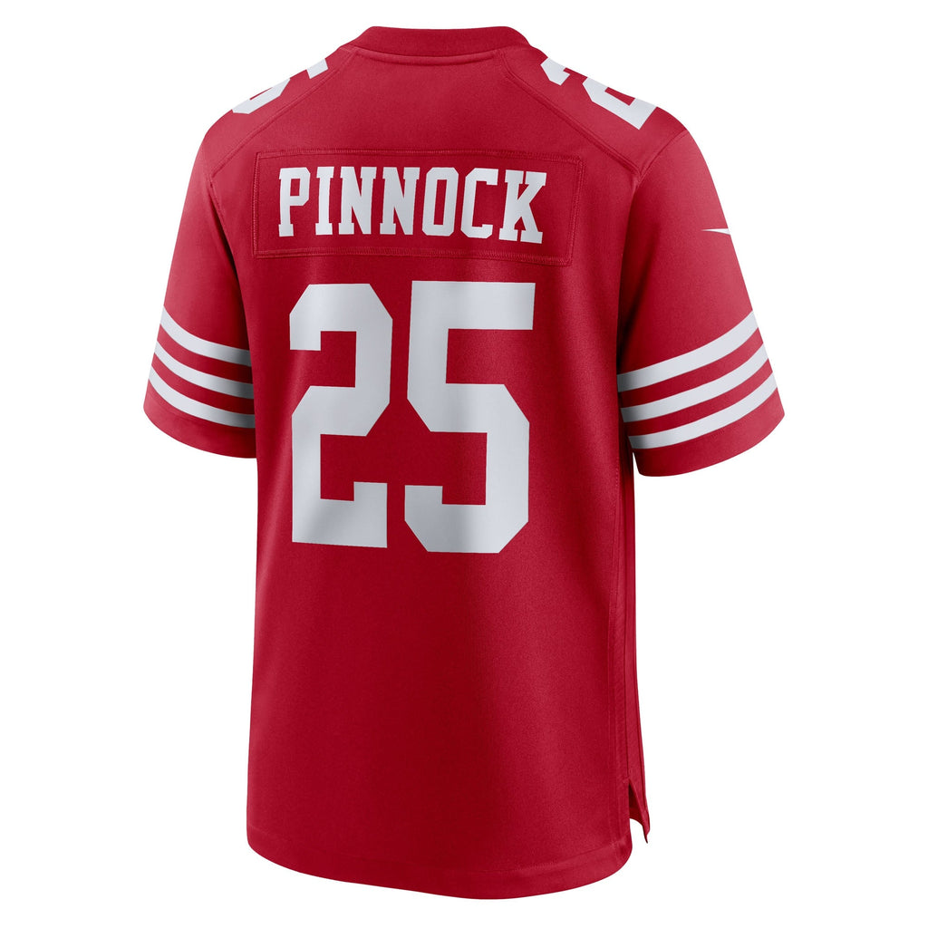 San Francisco 49ers Jason Pinnock Scarlet Team Game Jersey