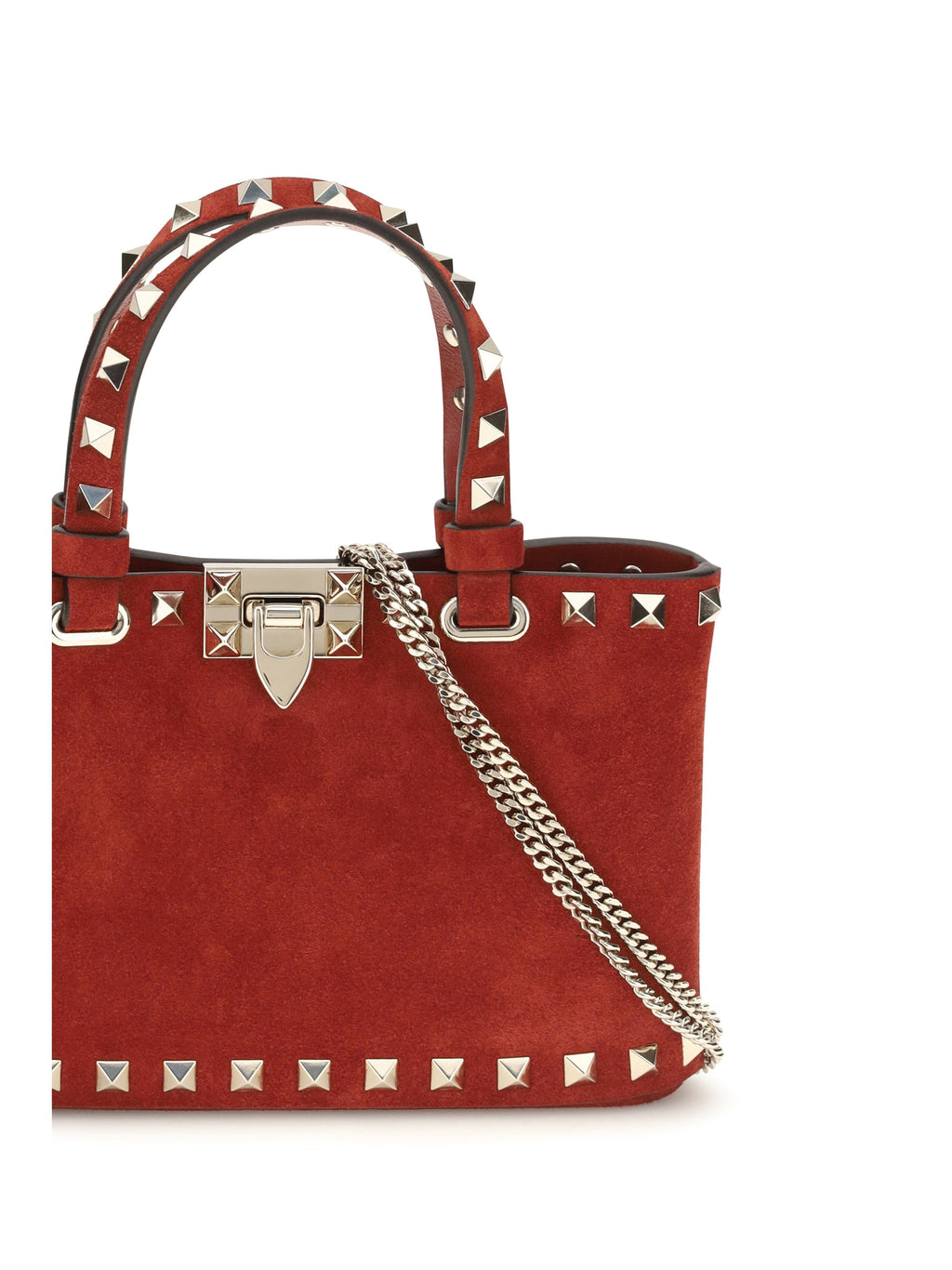 Valentino Garavani Women Suede Rockstud Mini Handbag