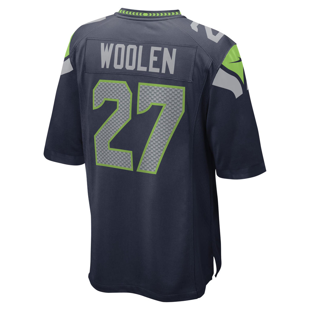 Seattle Seahawks Tariq Woolen College Navy Game Player Jersey