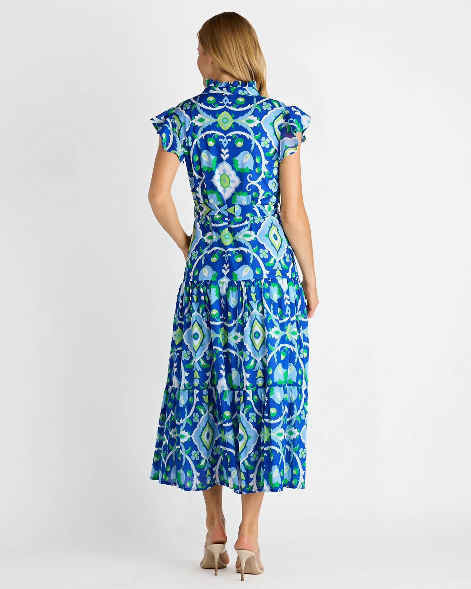 Mirabella Midi Dress In Garden Cobalt