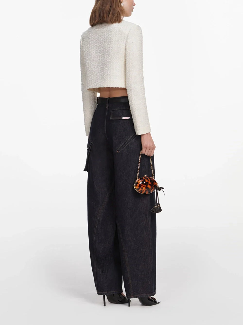 Self-Portrait Women Boucle Lace Collar Jacket