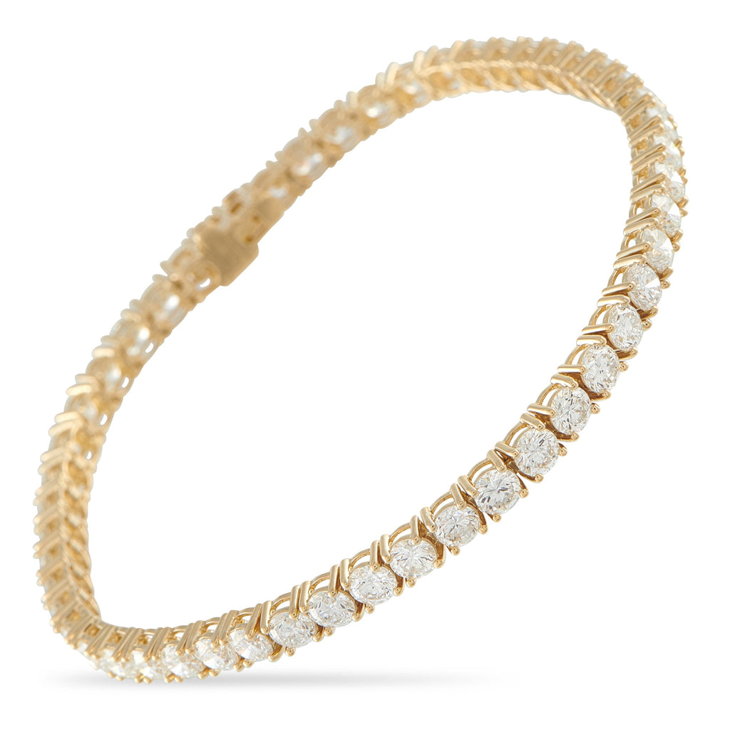 LB Exclusive 18K Yellow Gold 8.44ct Diamond Tennis Bracelet MF08-041526