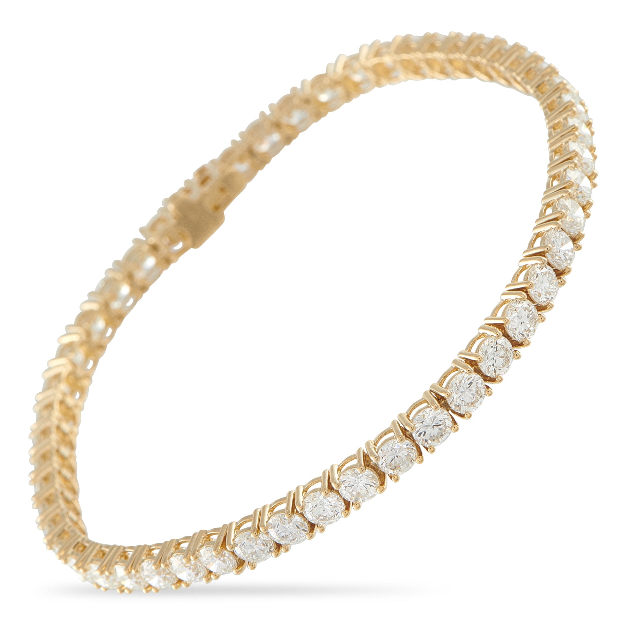 LB Exclusive 18K Yellow Gold 8.44ct Diamond Tennis Bracelet MF08-041526