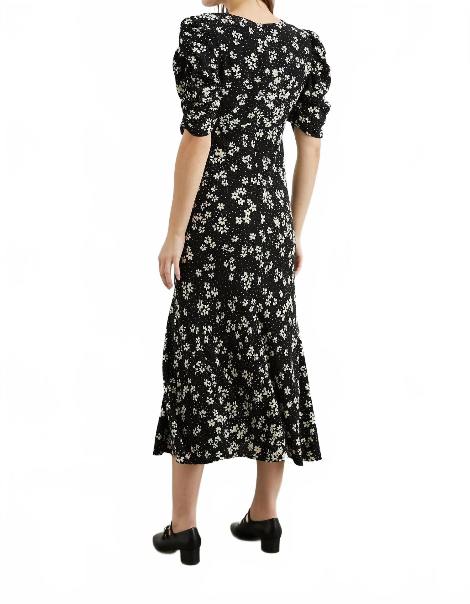 Zariah Floral Dress In Black