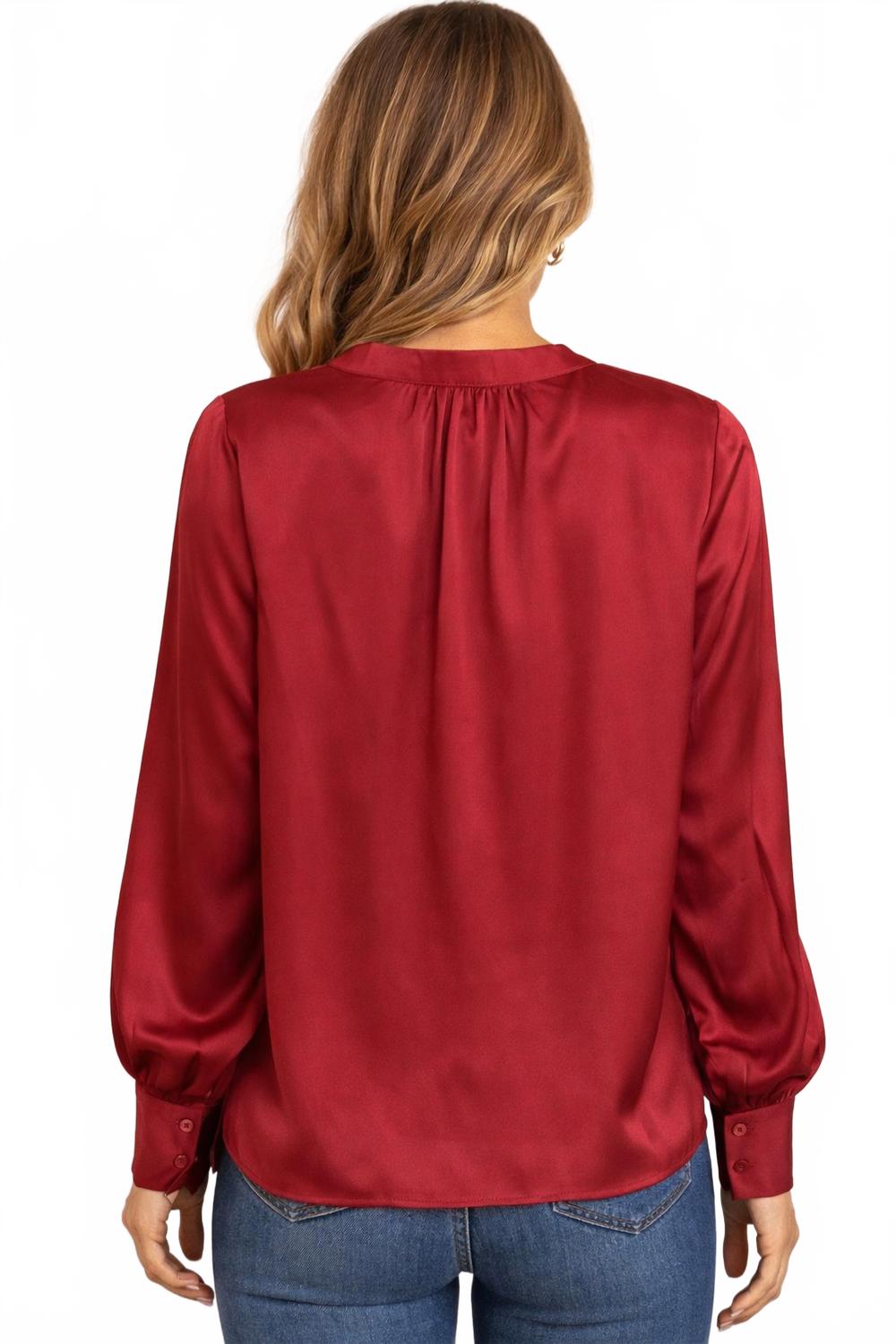 Burgandy Blouse In Burgundy