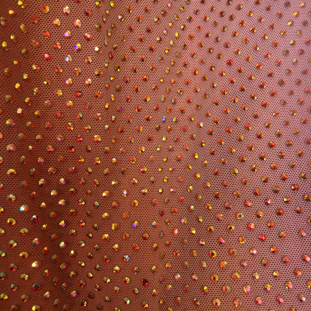 SELF-PORTRAIT STUDDED OMBRE CRYSTAL DRESS - SIZE 4