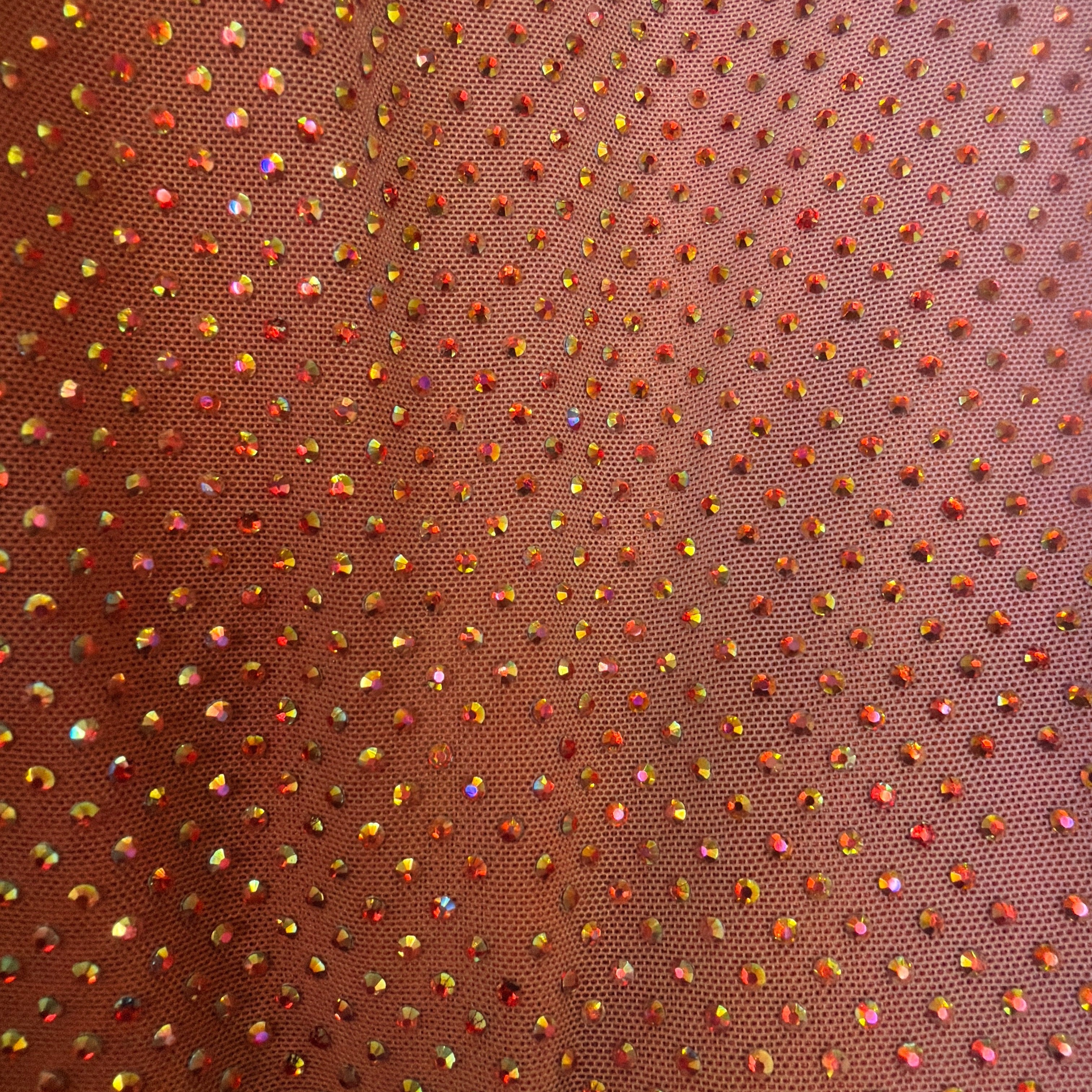 SELF-PORTRAIT STUDDED OMBRE CRYSTAL DRESS - SIZE 4