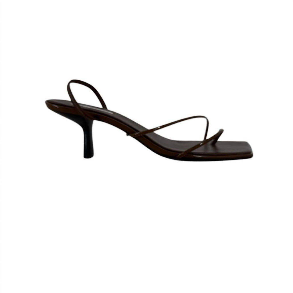 Women's Ruma Mocha Patent Leather Sandals In Black