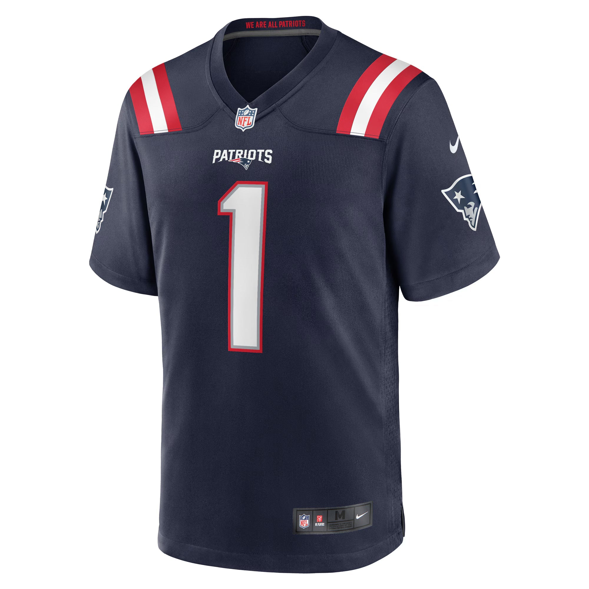 New England Patriots Number 1 Groom Navy Game Jersey